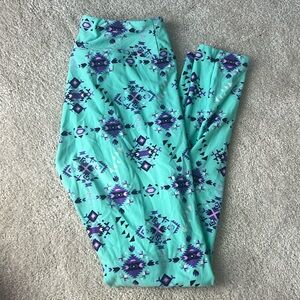 Lularoe One size fits all pants, Never worn. Very colorful and soft!